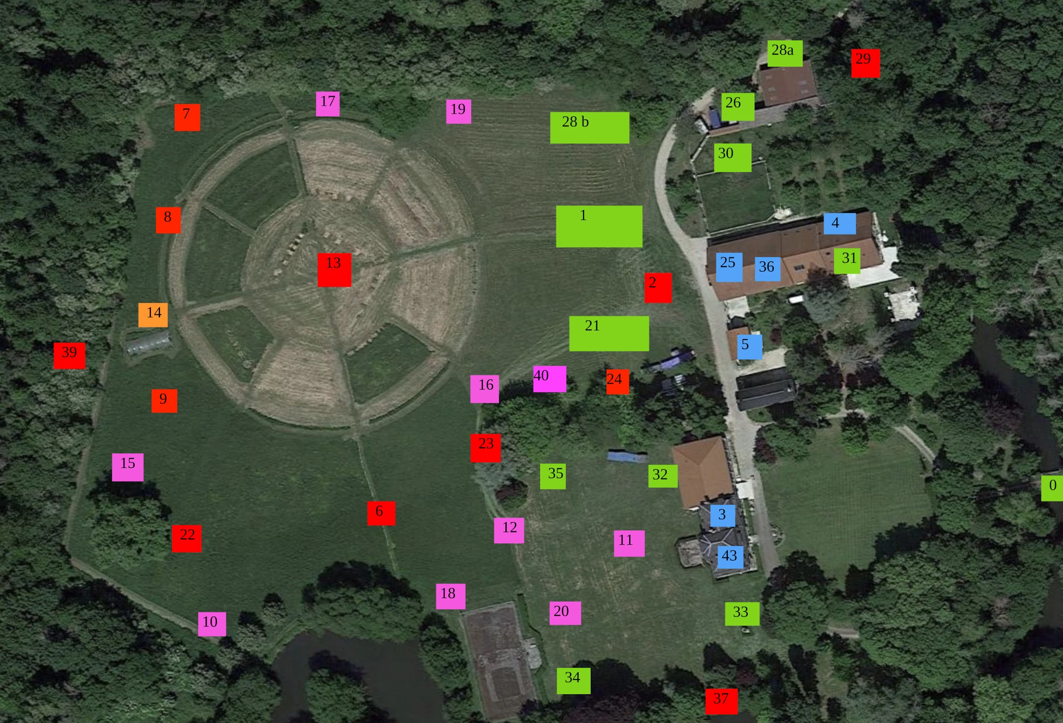 Plan des espaces du festival